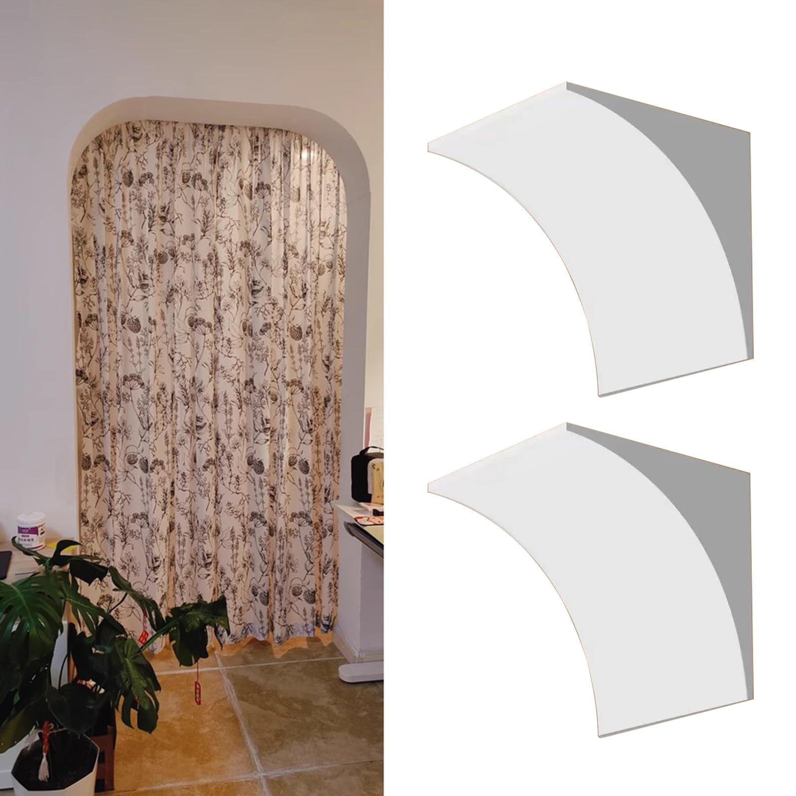 Arco cortable for bricolaje de puertas con espuma ligera adaptables en esquinas pack de 2