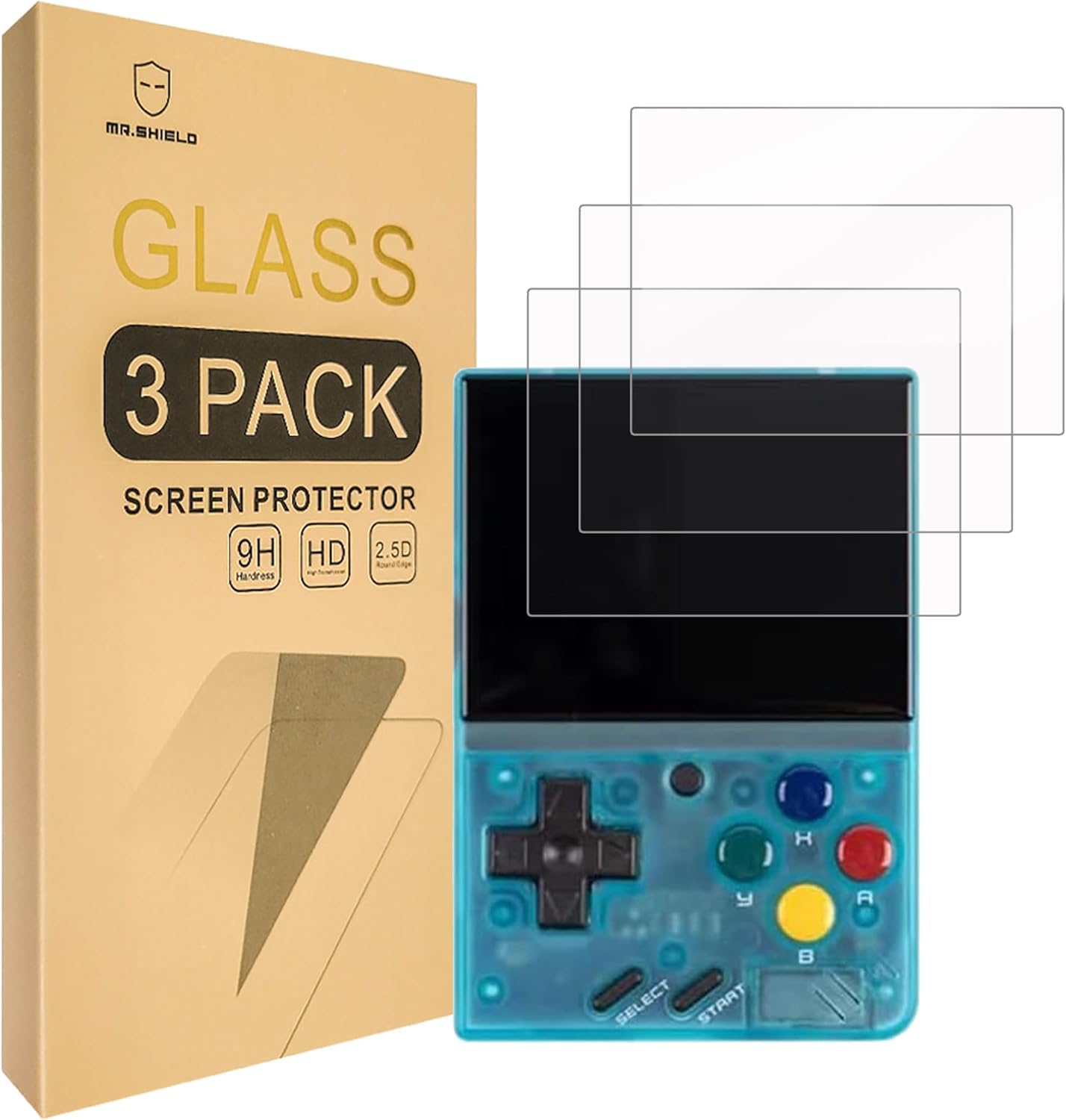 Mr.Shield 3-Pack Tempered Glass Screen Protector for MIYOO Mini V4