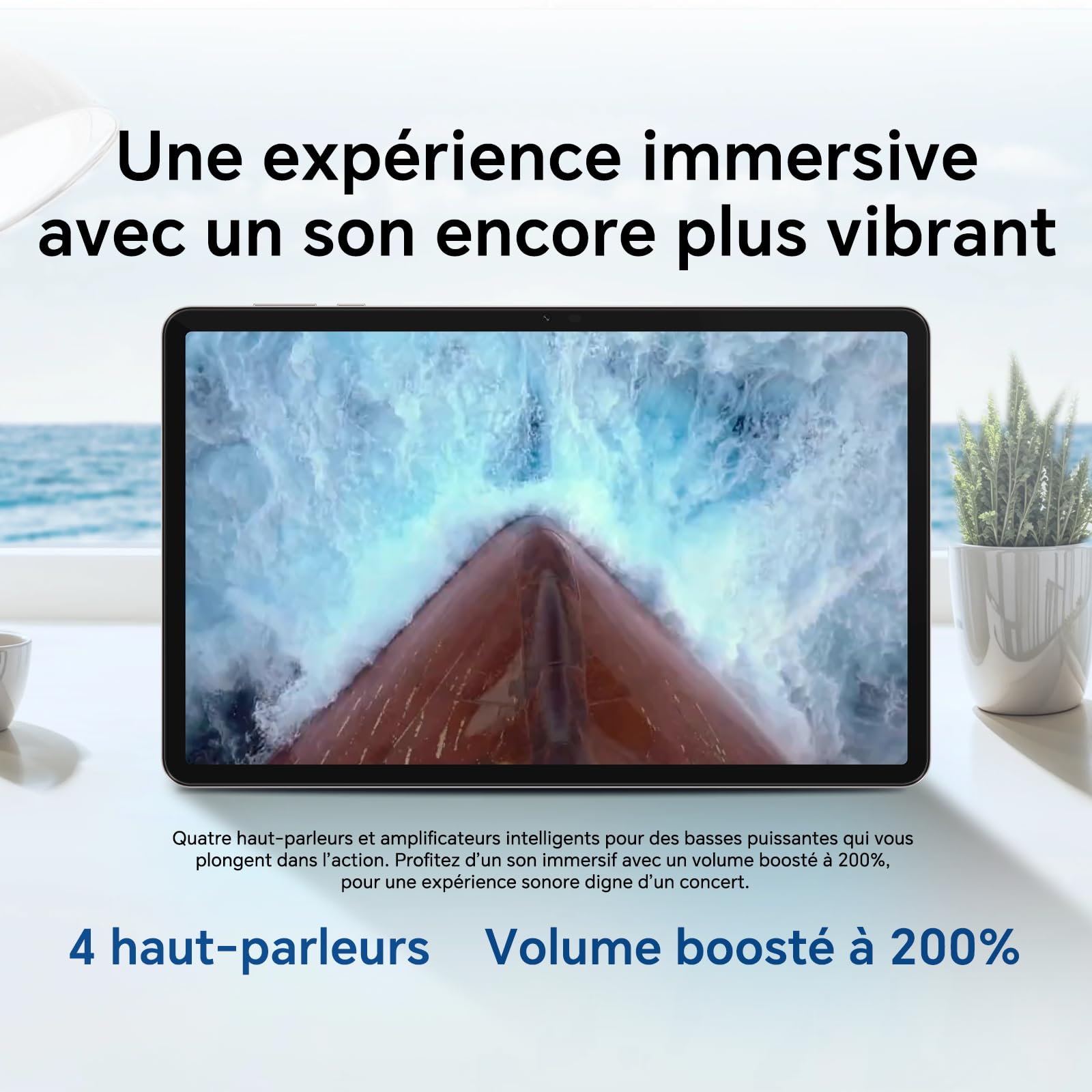 HONOR Pad X9a Tablette 11,5" 2.5K 120Hz, 6GB RAM 128GB, Batterie 8300mAh, 4 Haut-parleurs, Snapdragon 685, Android 15, Tablette pour Étudiants et Famille, Corps en Métal, Gris