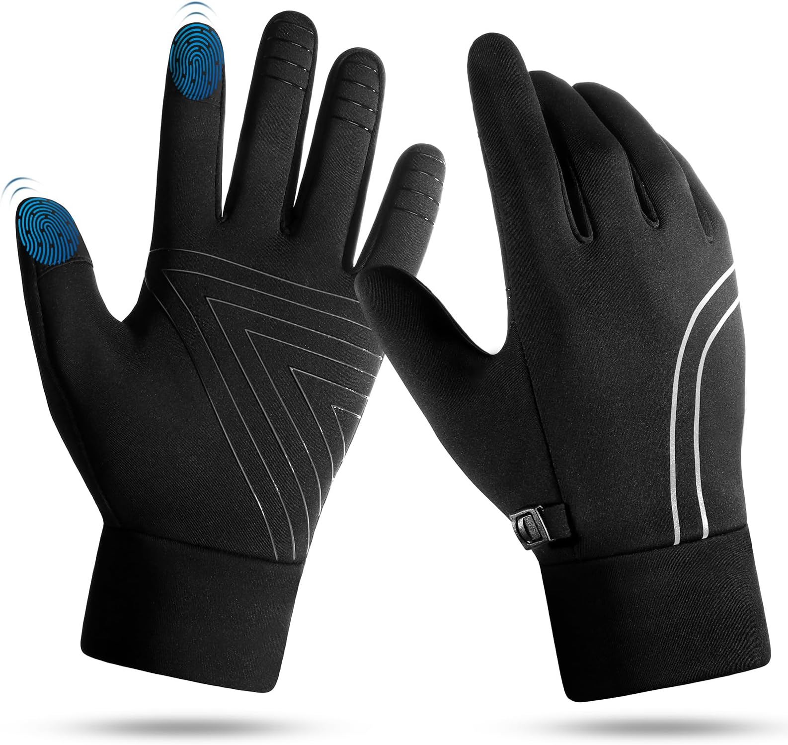 Winter Running Gloves for Men Women,Lightweight Touchscreen Liners Thermal Warm Gloves for Cycling,Driving, Hiking, Walking, Texting