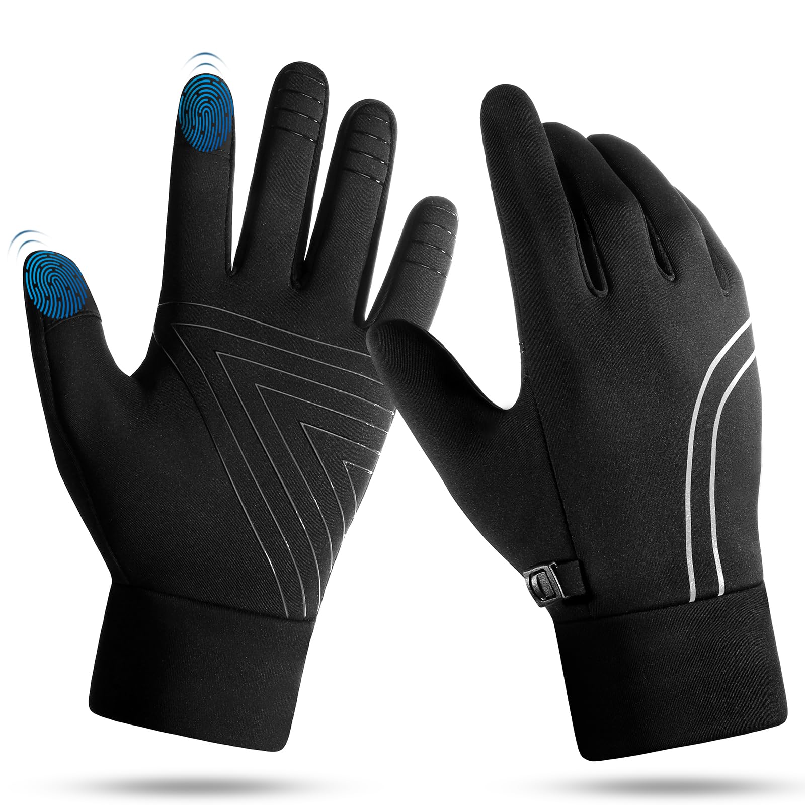 Winter Running Gloves for Men Women,Lightweight Touchscreen Liners Thermal Warm Gloves for Cycling,Driving, Hiking, Walking, Texting