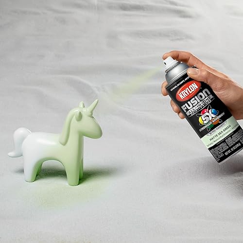 Miniatura 8 de Krylon Fusion - Pintura en aerosol adhesiva todo en uno para uso en interiores y exteriores, 12 onzas, verde marino