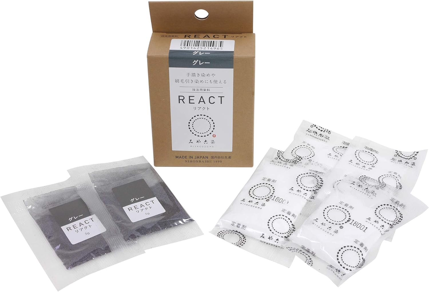 Katsuraya Fine Goods Miyako Dye Technique REACT REACT Grey