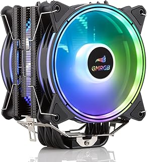 Ventilador da CPU, 6 Tubos de Calor CPU Cooler 4 Pinos Pwm RGB PC Silêncio Intel LGA 775 1200 1150 1151 1155 1700 2011-3 x79 x99 AM2 AM3 AM4 CPU Cool Support Fan ARGB