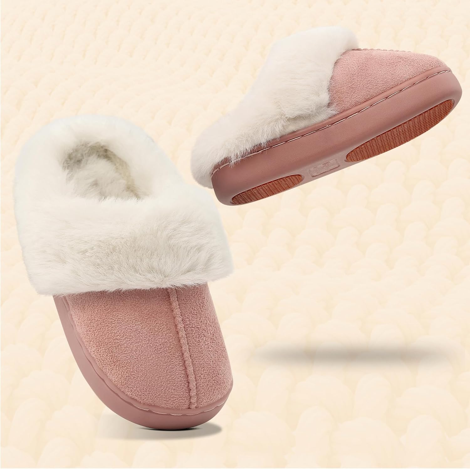 MK MATT KEELY Girls Boys Slippers Kids Fuzzy House Slippers Baby Toddlers Non-Slip House Shoes Winter Warm Soft Plush Indoor Outdoor Slippers for Little Kid Big Kid - Image 5