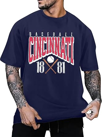 Baseball Shirts for Men Baseball Player Tee Ballgame Tshirt Casual | Mens Crew T-Shirt for Baseball Player Athletic Fit Game Day Gifts Sports Team Fan Apparel Classic Baseball Jersey Breathable