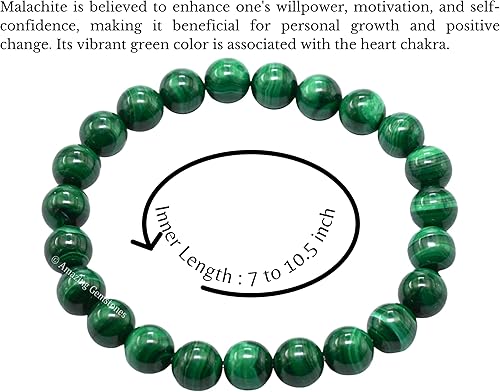 Vista 665 de Amazing Gemstone Crystal Bracelet for Women Men's Gifts - Protection Healing Crystal Bracelet - 8mm Gemstone Beaded Stretchable Bracelet Pulseras