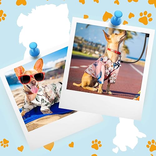 Miniatura 7 de 4 piezas de camisetas de verano para mascotas, estilo hawaiano, camisa floral para perro, camisetas hawaianas impresas para mascotas, ropa