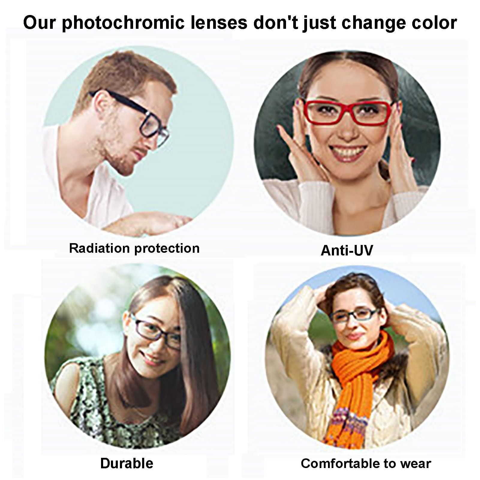 BAFAFA Fotochromowe okulary do czytania, ochrona przed oślepieniem/filtr obciążający oczy, okulary do czytania, promieniowanie UV, dla kobiet i mężczyzn, lekkie artystyczne okulary HD (kolor: różowy, rozmiar: +1,5)