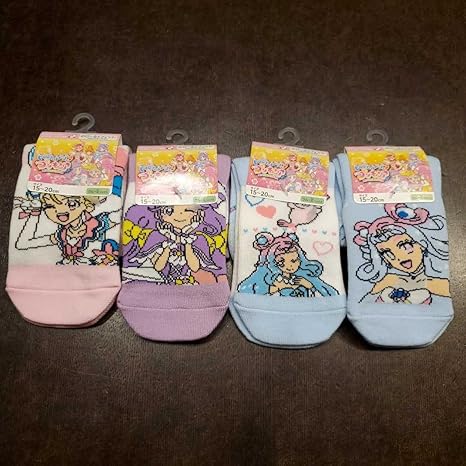 Amazon Co Jp トロピカルージュプリキュア ソックス ４足 １５２０ キュアサマー キュアコーラル キュアラメール クルー丈 ファッション