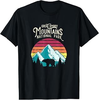 Vintage Great Smoky Mountains National Park Bear T Shirt T-Shirt