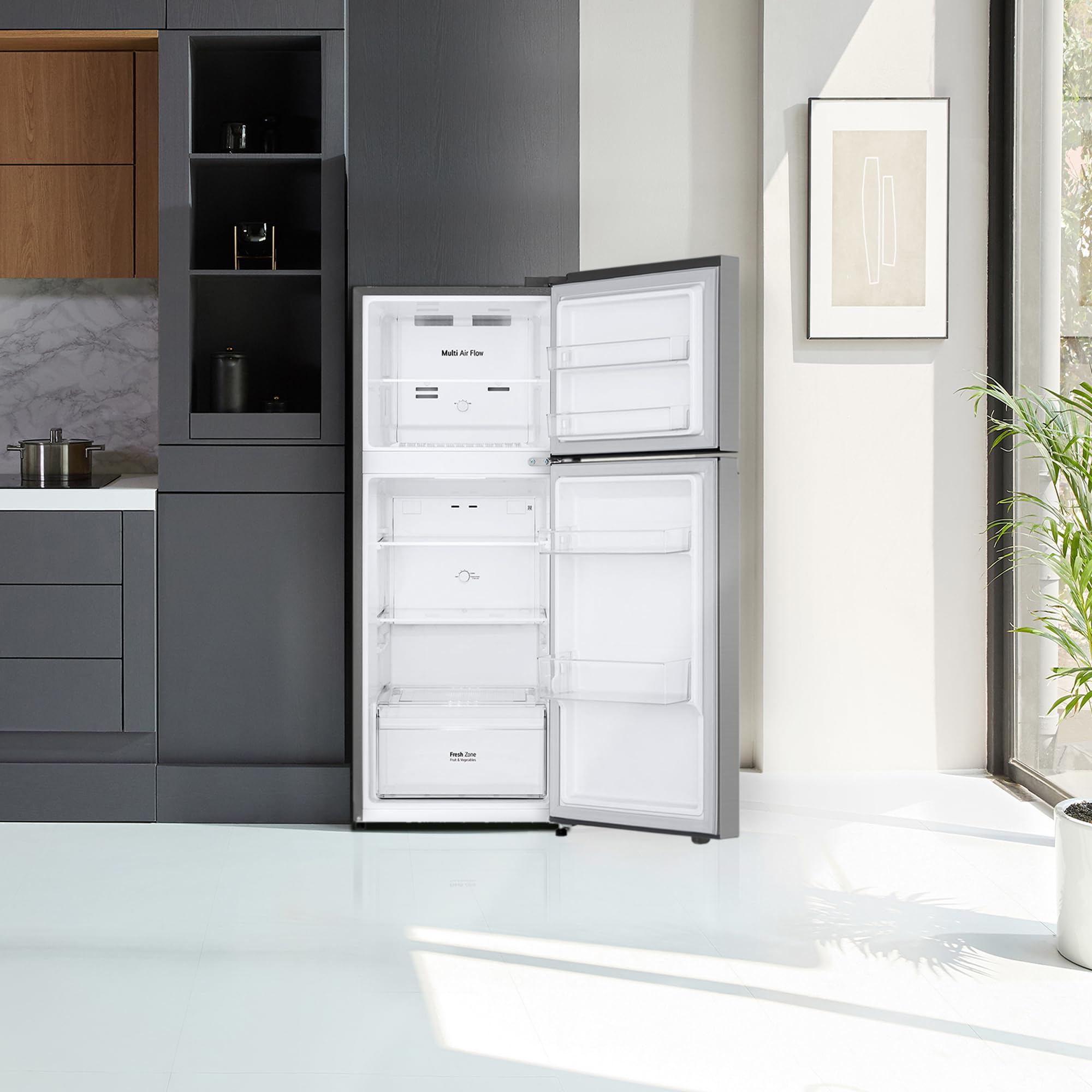 LG GTBV22PYNJ - Frigorífico Dos Puertas Total No Frost, 1,45m, Clasificación E, Inox antihuellas