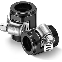 EVIL ENERGY 4PCS 6AN Hose Finisher Clamp 6061-T6 Aluminium Alloy, Black