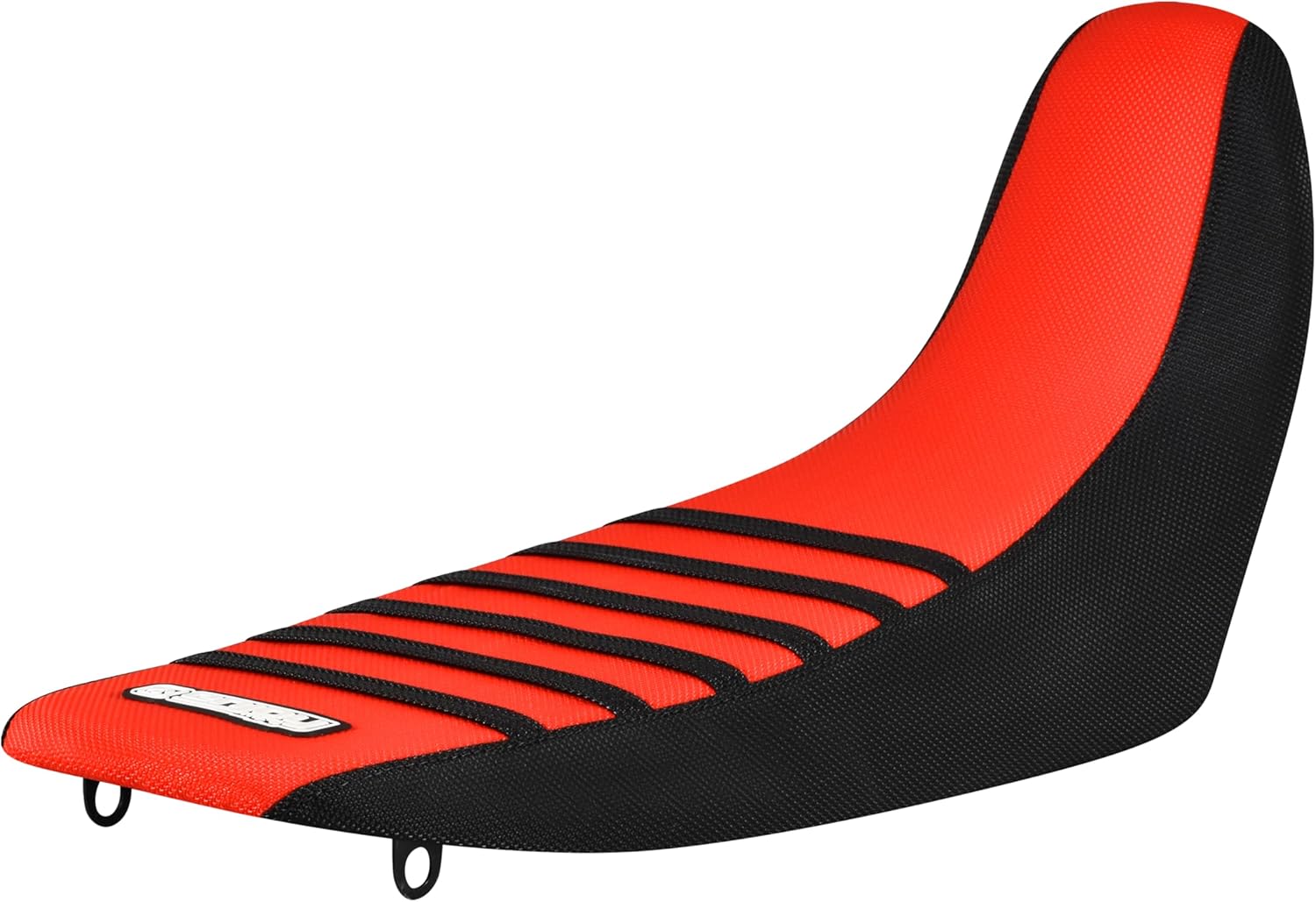 Enjoy Mfg Seat Cover - Compatible with Honda 2023-2024 CRF 300 Rally - Black Sides & Ribs #410 (Black Side/Bright RED top/Black Ribs)