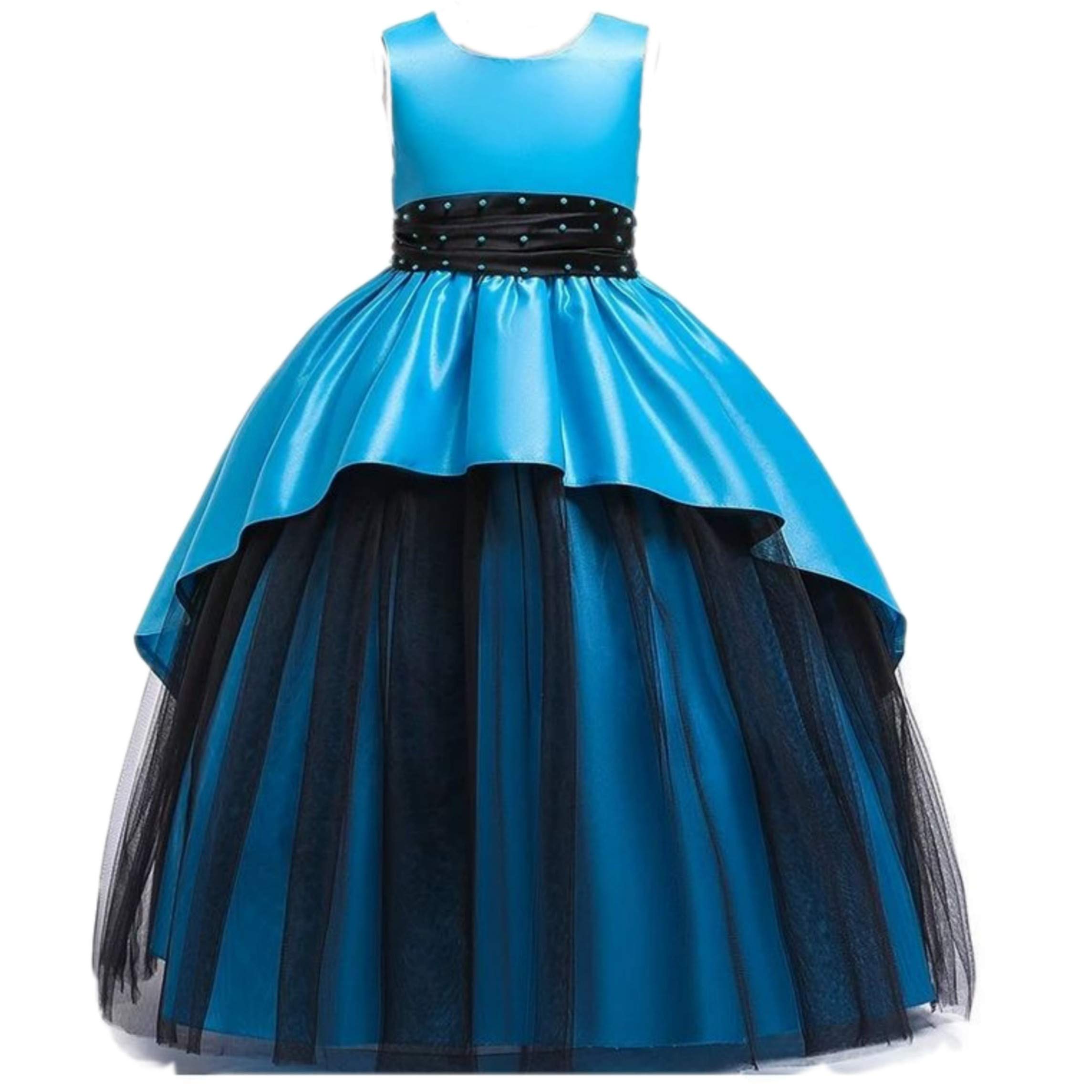 TILISM Girls Gown for her (Sky blue, Royal Blue, White, White Black)
