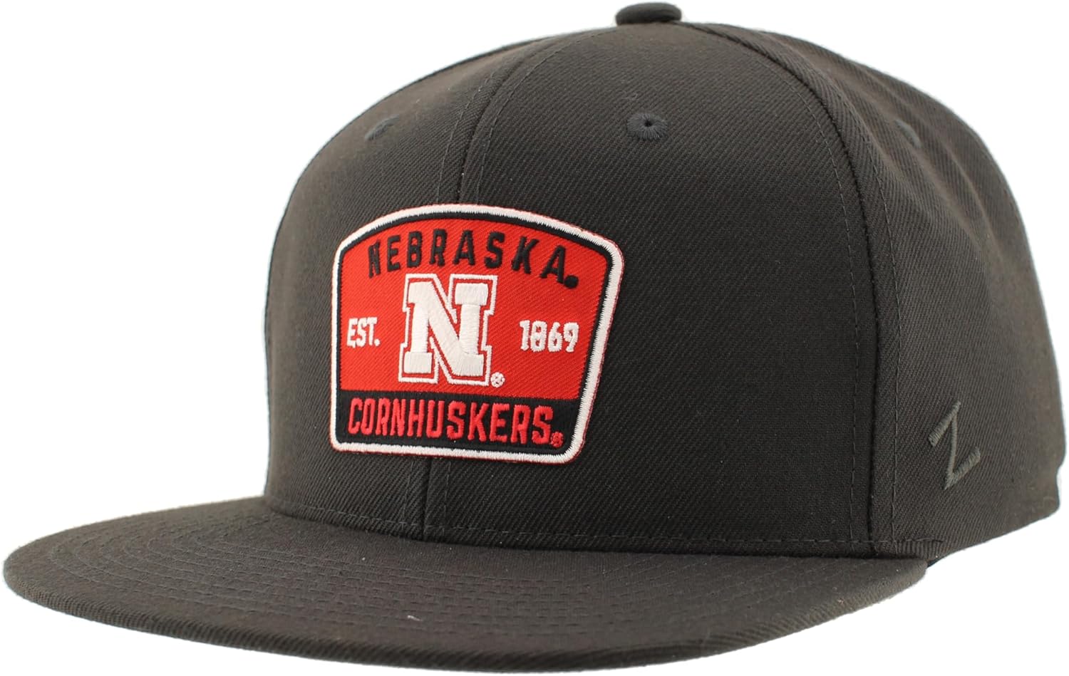 Nebraska Cornhuskers NCAA Officially Licensed Hat Flat Snapback Z11 Switchback Charcoal