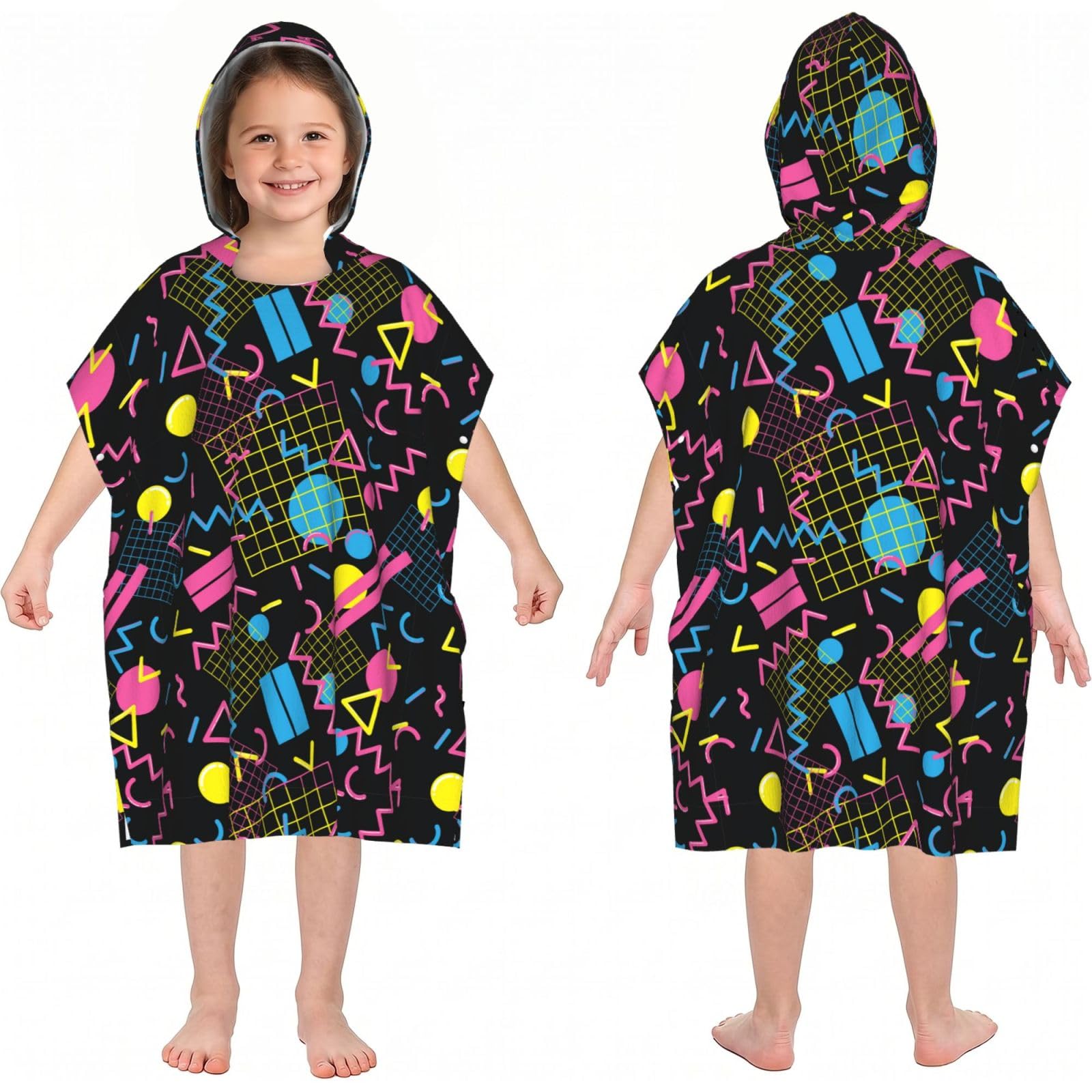 Noble Ren 8090memphis Hooded Kids Beach Towels Girls Boys Swimming Coverings Towels Bath Towels, Bathrobes, And Ponchos Absorb Water Quickly And Dry Well