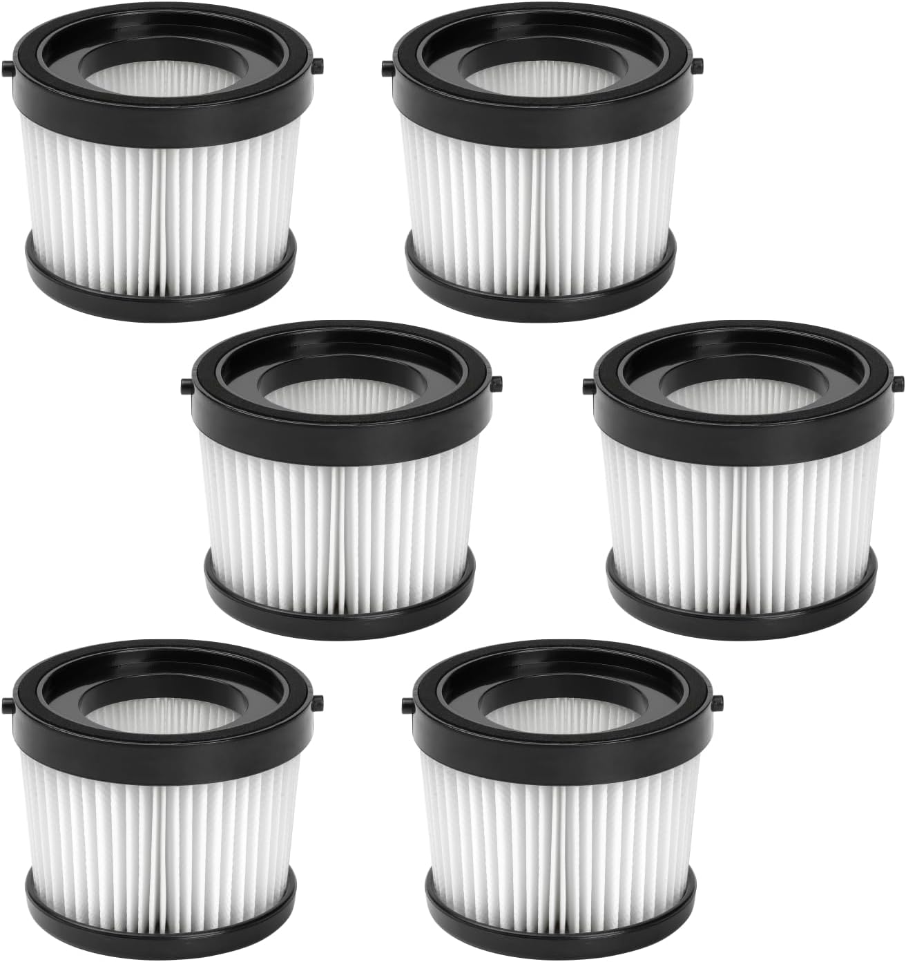 6 Pack Replacement DCV501HB Vacuum Filters Compatible with DeWalt 20V Vacuum Cordless Handheld Vacuum Washable and Reusable, Part # DCV5011H