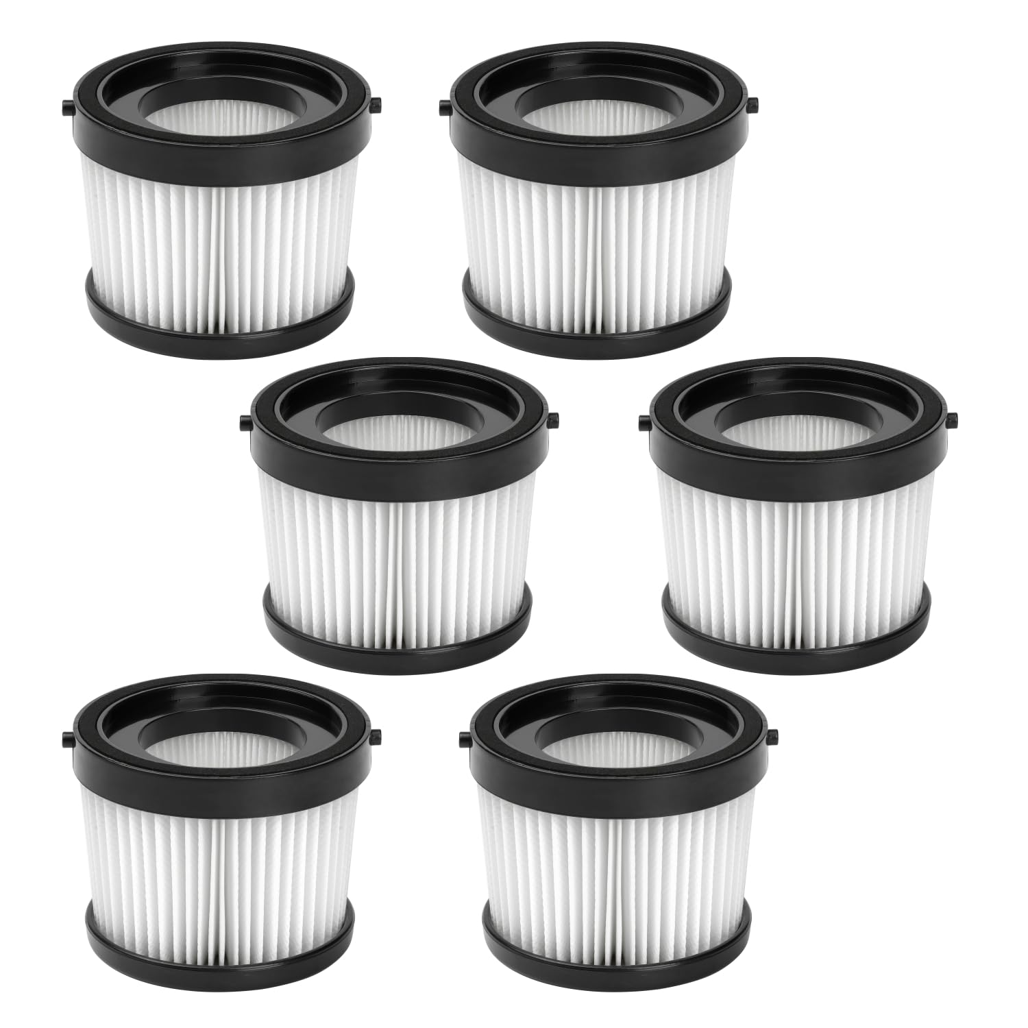 6 Pack Replacement DCV501HB Vacuum Filters Compatible with DeWalt 20V Vacuum Cordless Handheld Vacuum Washable and Reusable, Part # DCV5011H
