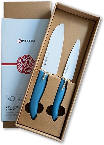 Vista 8 de KYOCERA Revolution Juego de cuchillos de cerámica de 2 piezas: cuchillo de chef para tus necesidades de cocina, cuchillo Santoku de 5.5 pulgadas