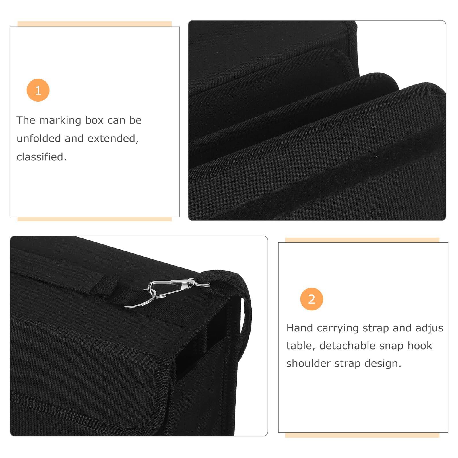 Homoyoyo Borsa Portaoggetti Per Pennarelli 80 Slot Nera, Custodia Portatile Con Tracolla Regolabile, Organizer Compatto Per Artisti, Ufficio e Viaggi Creativi