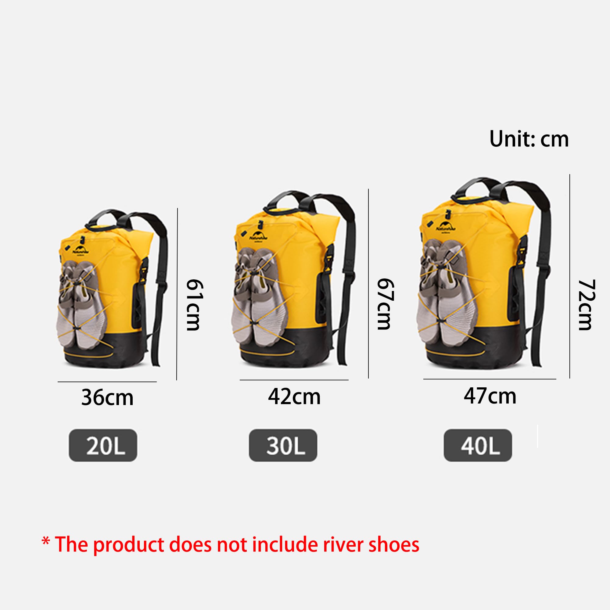 Naturehike Wodoodporny plecak dla mężczyzn, plecak turystyczny, wodoodporny plecak outdoorowy, lekki plecak kempingowy 20L/30L/40L