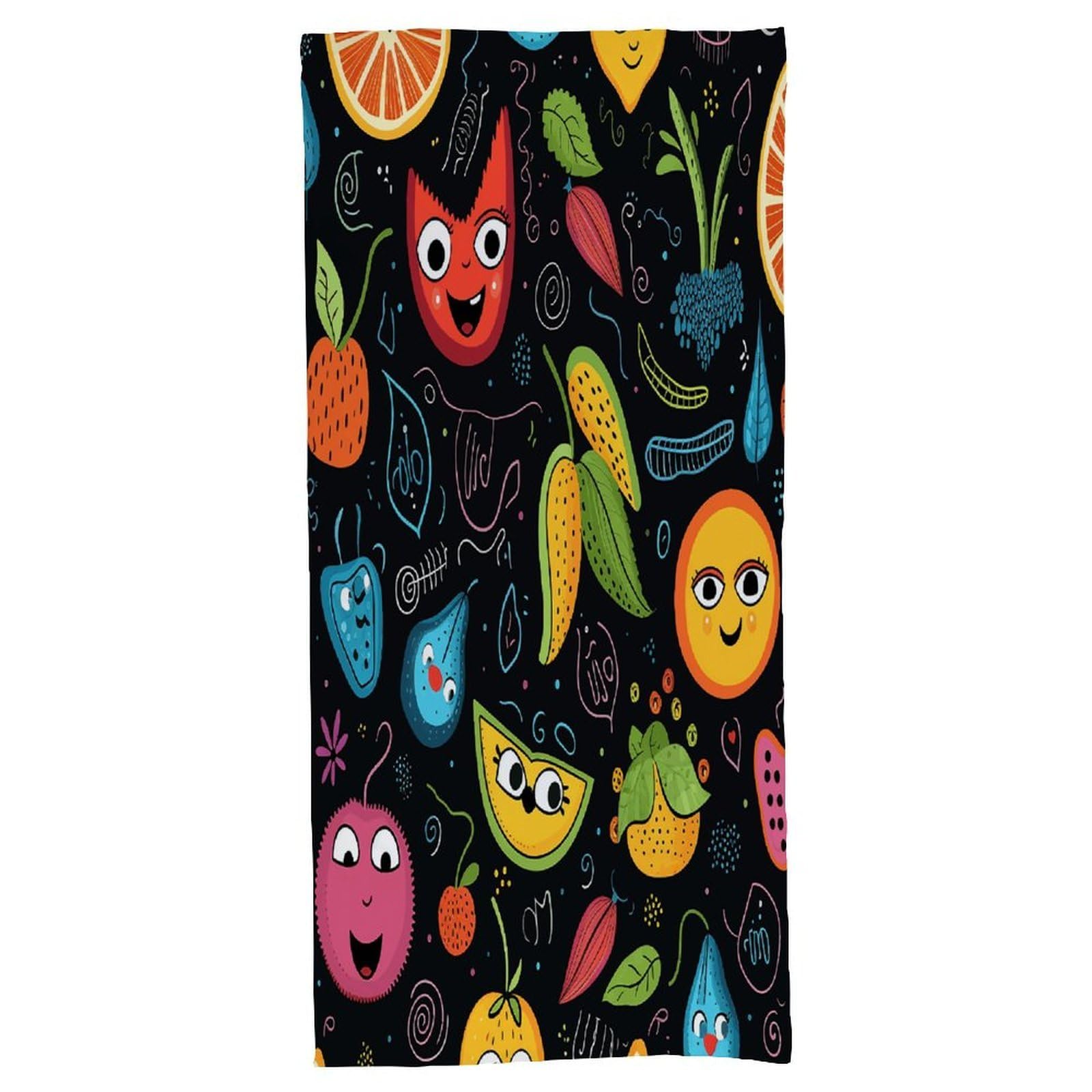 Fekiloot Men's Style Fruits And Butterflies Bath Towel Highly Absorbent,Beach Towels For Wo,Pool Towel Bathroom Essential For Beach,Gym,Travel, Camp