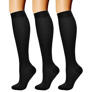 CHARMKING Compression Socks for Women & Men Circulation (3 Pairs) 15-20 mmHg is Best Support for Athletic Running Cycling - Amazon product rated Grade A