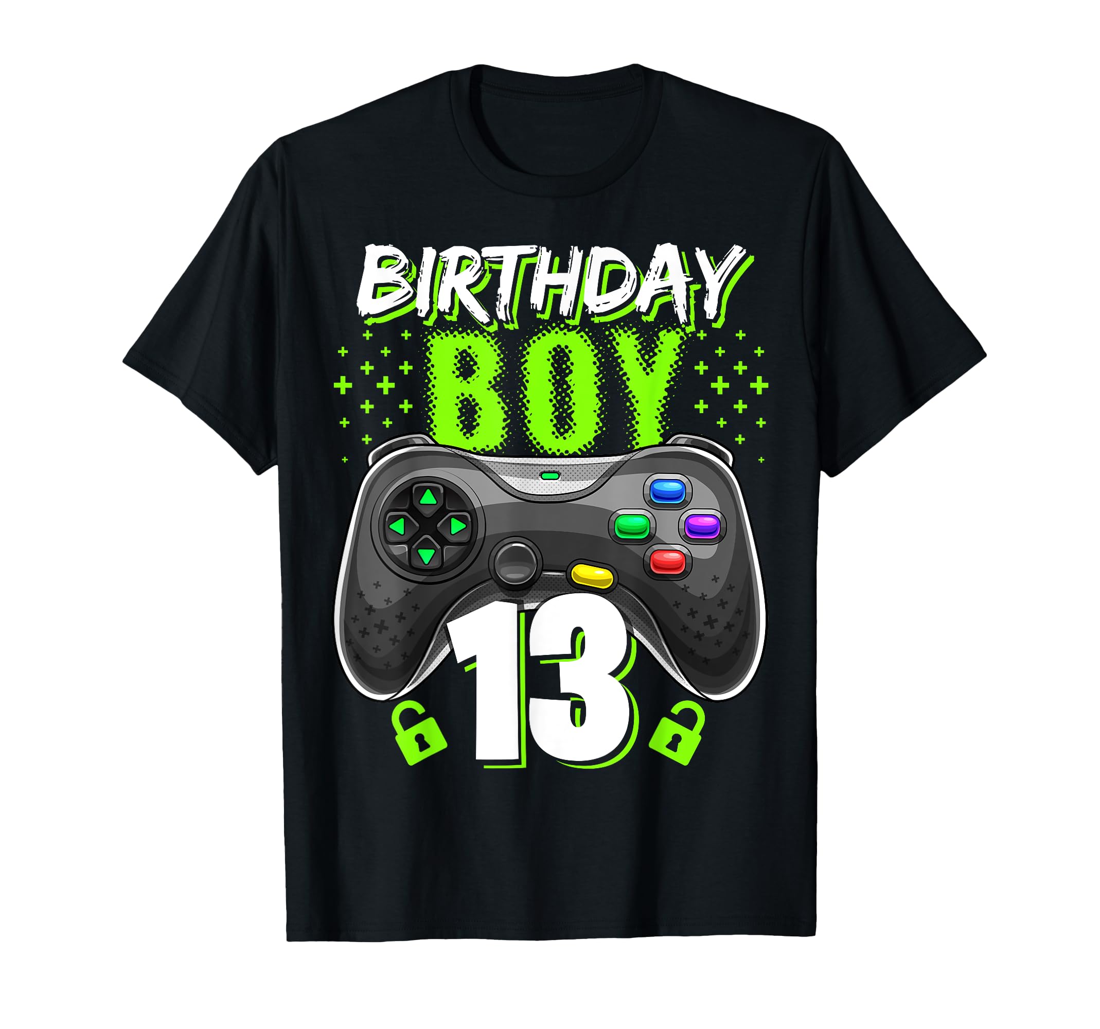 Birthday Boy 13 Video Game Controller Gamer 13th Birthday T-Shirt