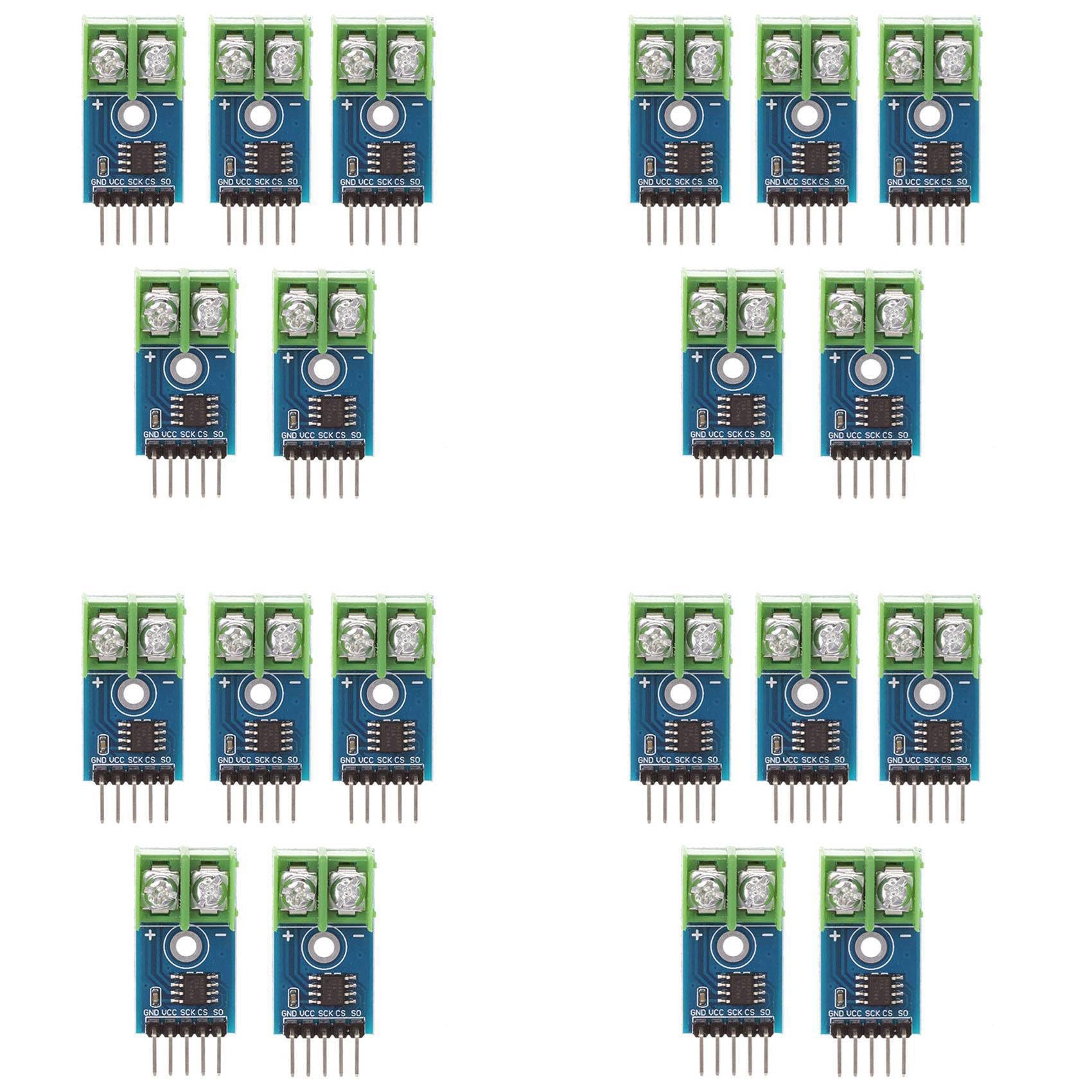 Jnchdghwa Blue&Green 20Pcs Max6675 K Type Thermocouple Temperature Sensor Module For