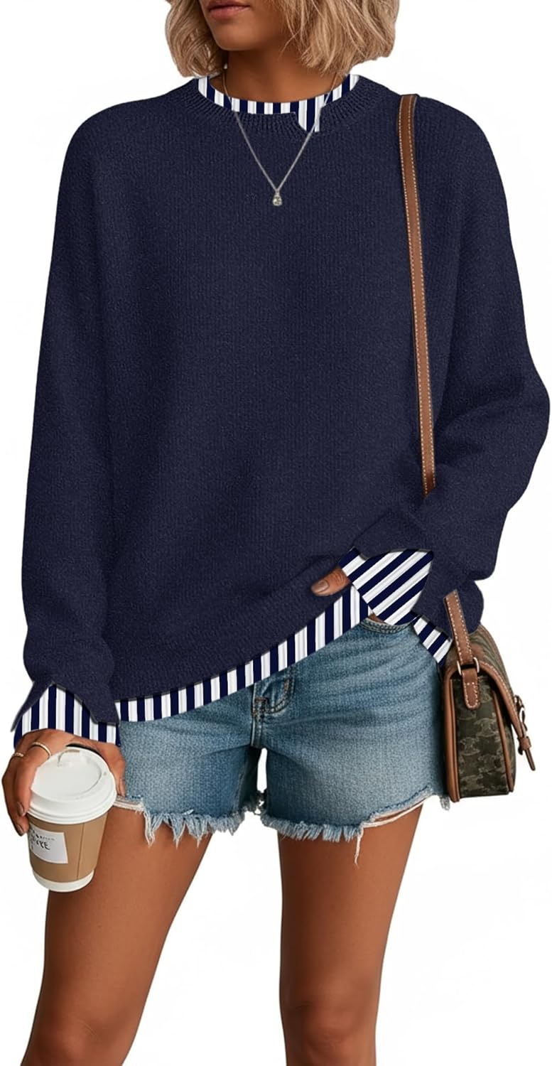 Disamer Womens Sweaters Fall Clothes Fashion 2026 Cowboy Chic Knit Cozy Sweater School Teacher Outfits Long Sleeve Pullover