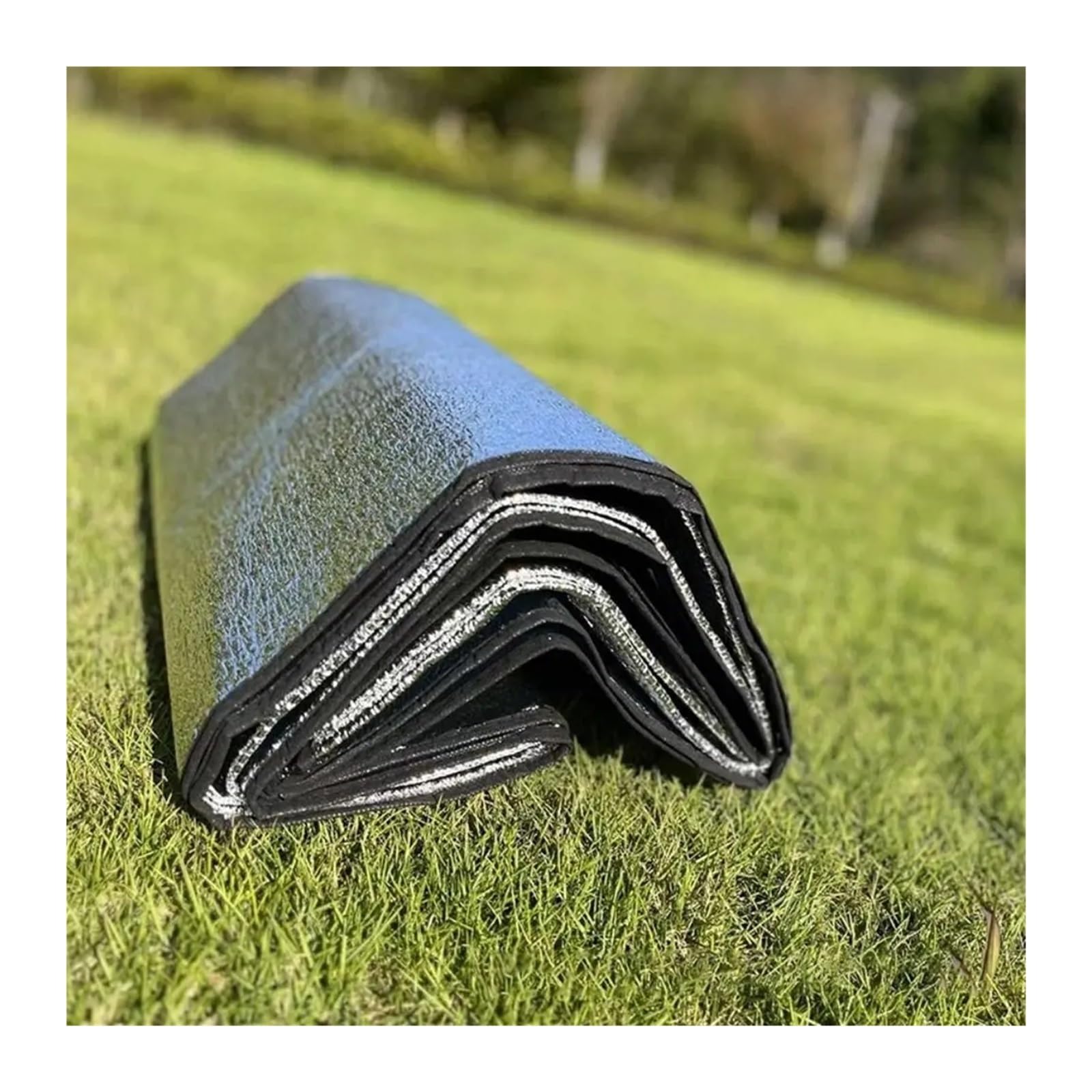 Telo Picnic Tappetino da campeggio in schiuma, coperta in alluminio, materassino in schiuma, materassino termico for Tende da esterno, impronta riflettente del calore(200x200cm)