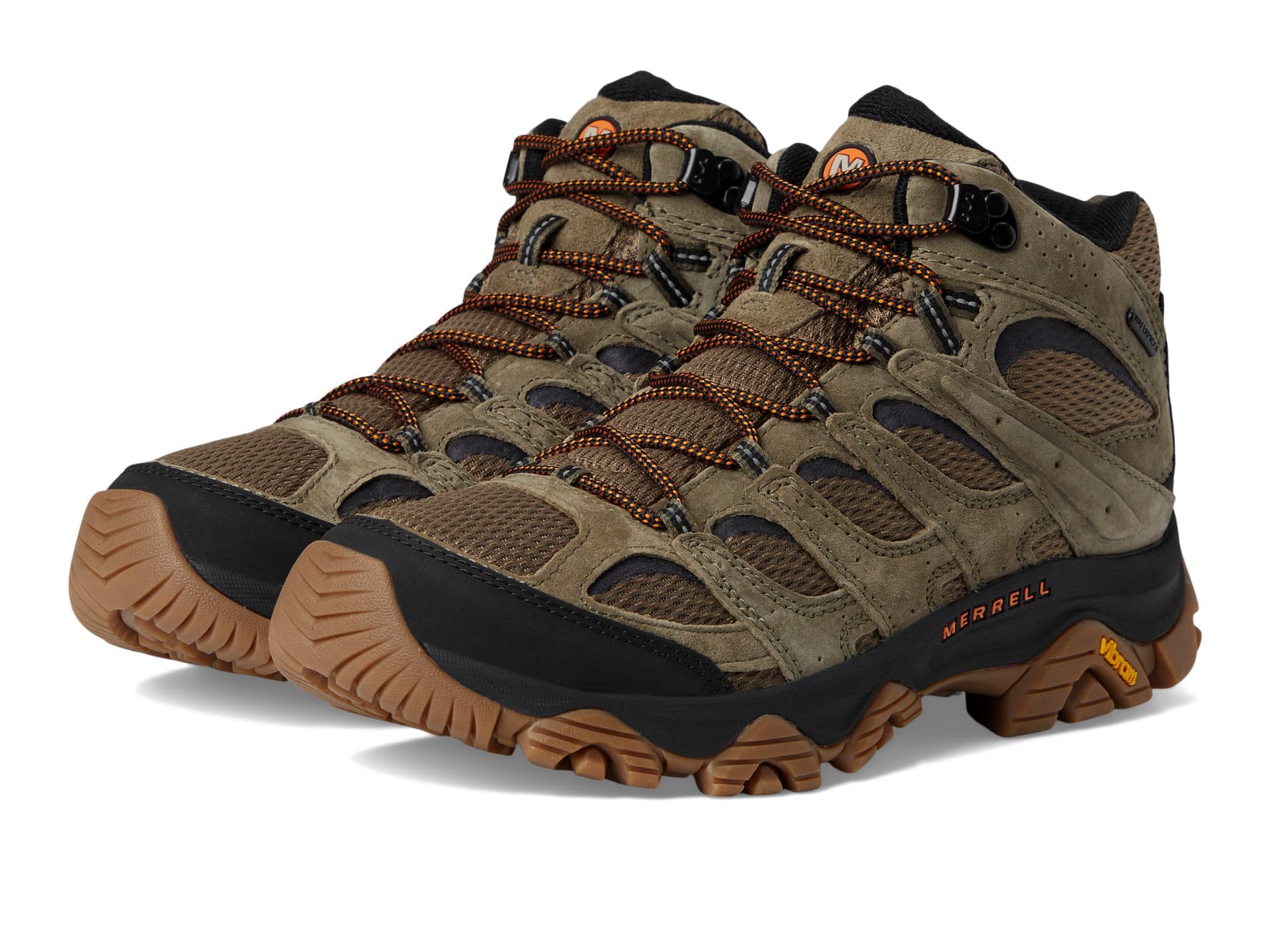 Merrell Men's Moab 3 Mid Waterproof Hiking Boot, New Olive/Gum, 11.5 Wide