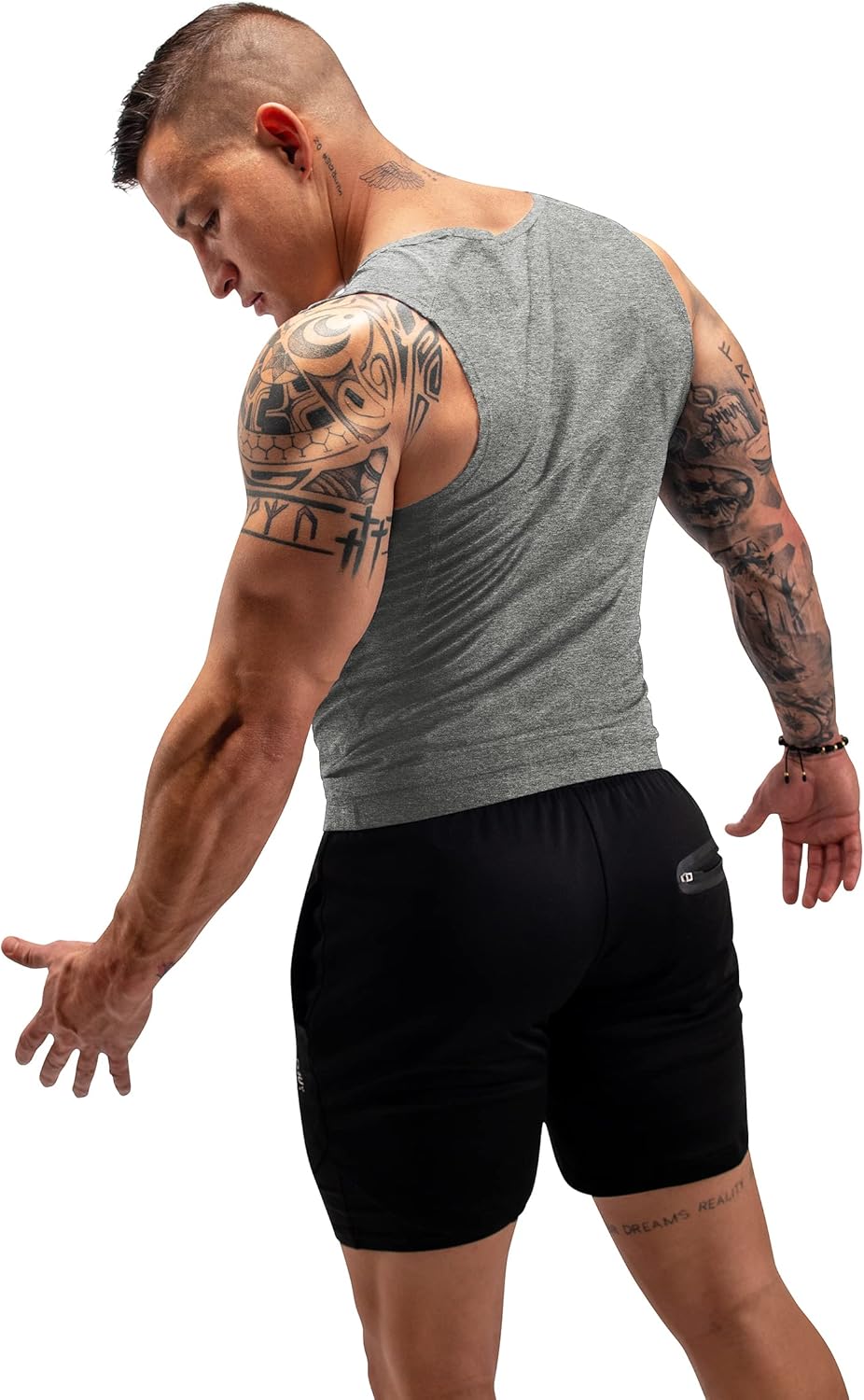 FUXERT Men's Sauna Vest Workout Sweat Tank Top Waist Trainer for Men Compression Sweat Enhancing Vest - Image 3