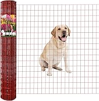 Vista 20 de Valla de alambre soldada con revestimiento de PVC negro de 36 pulgadas x 50 pies, 2 pulgadas x 3 pulgadas 16GA, rollo de cercado de borde de jardín