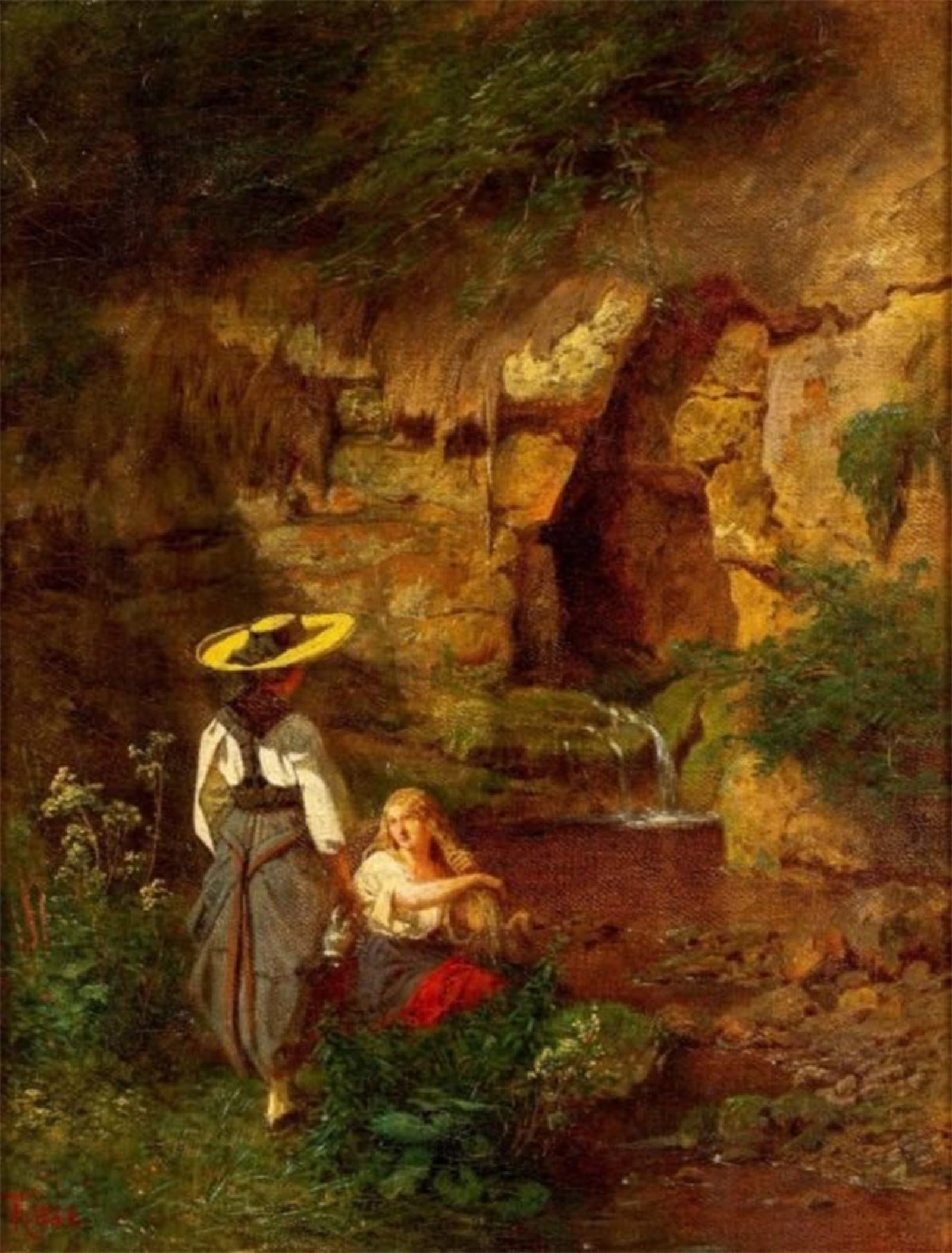 ARTXLXXBN Famous Art Print Poster Vintage Wall Art Sommerliche Waldlandschaft by Ferdinand Keller Canvas Art Poster for Home Decor 60x90cm