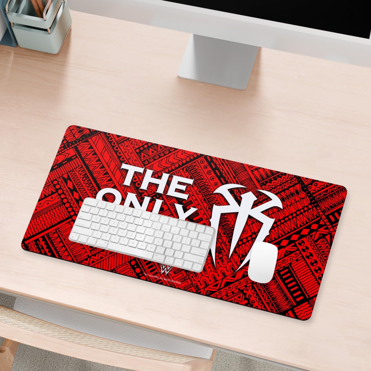 Head Case Designs Officially Licensed WWE Pattern Roman Reigns 23.62 x 11.81 x 0.12 inches (600 x 300 mm) - L Gaming Office Desk PC Keyboard Mouse Mat Pad