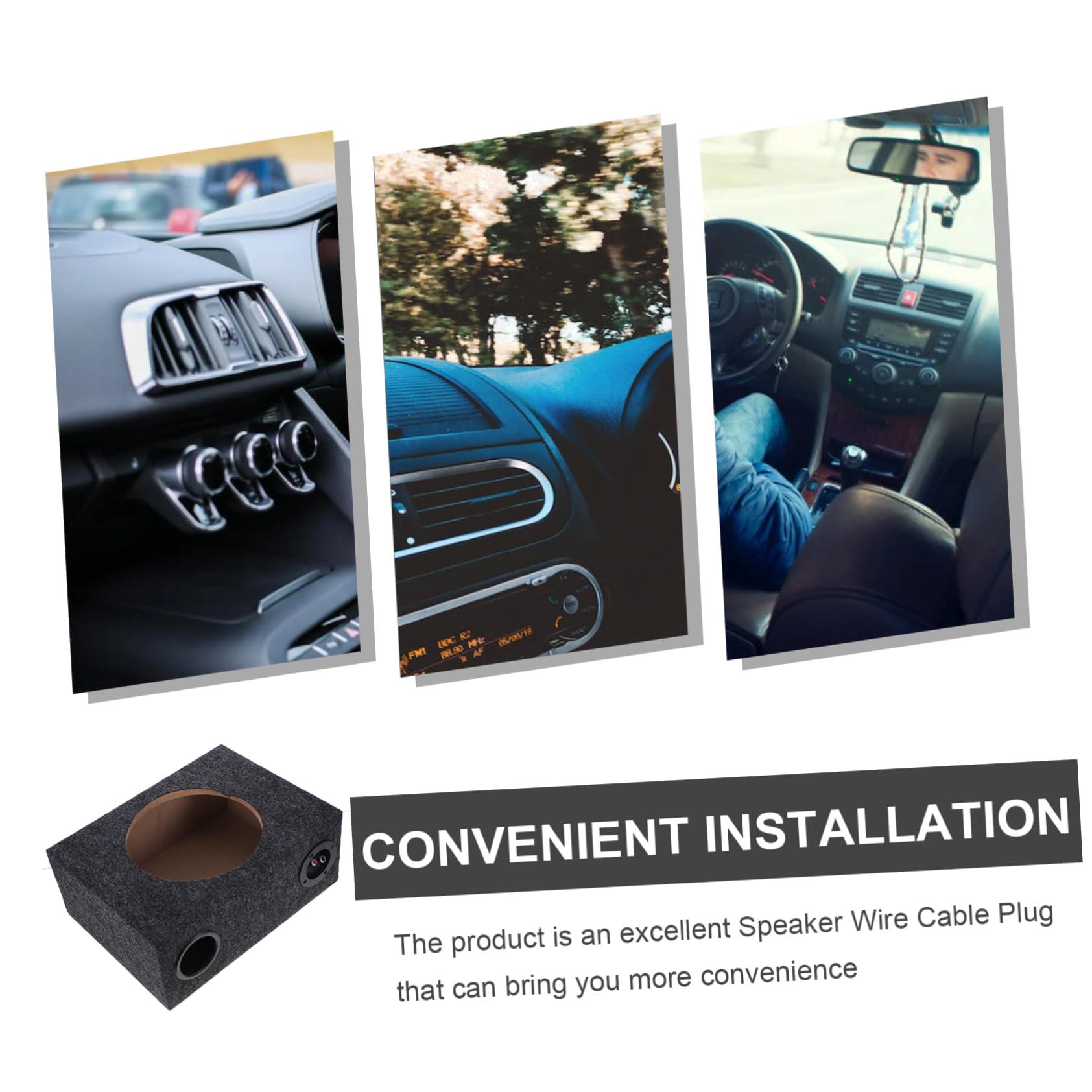 Cabilock Gehäuse Für Subwoofer Auto-subwoofer-Box Aus Holz Abs Und Zinklegierung Für LKW Und Fahrzeug Mit Abdeckung Für Soundsystem