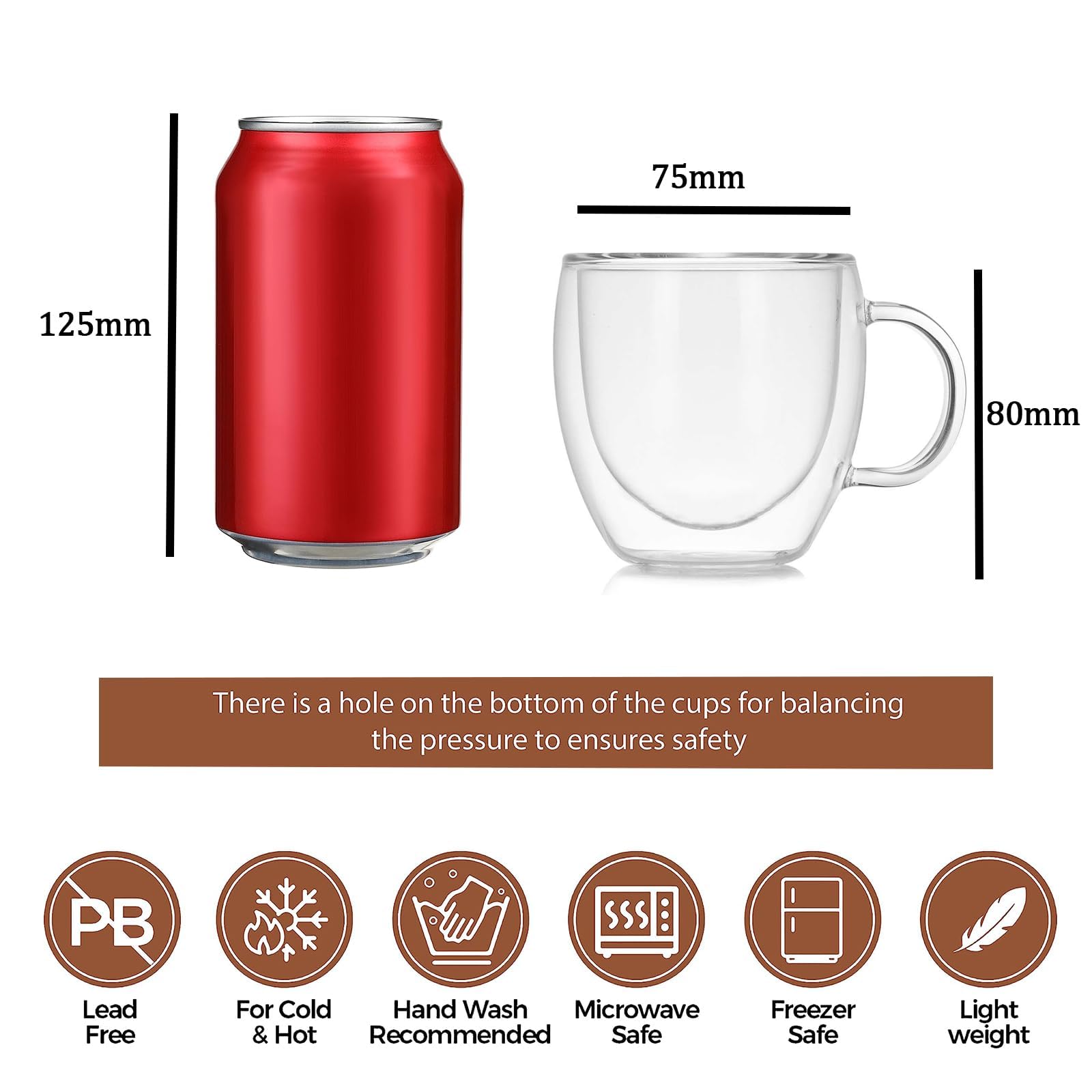 Keyoung Pack of 4 Double-Walled Coffee Glasses, 450 ml, Latte Macchiato Glasses, Floating Effect - Image 2