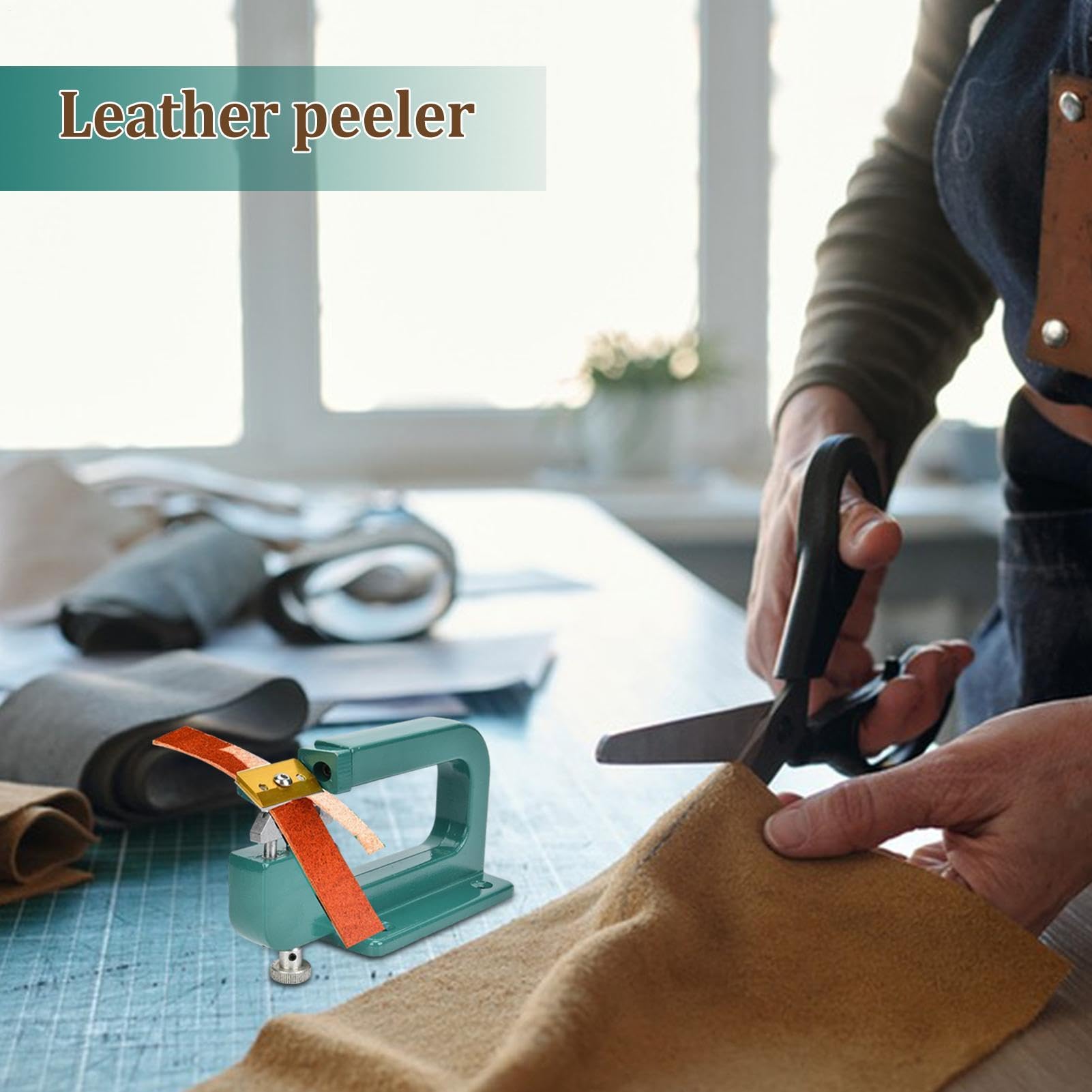Generico Leather Skiving Machine - Leather Splitter Skiver, Manual Paring Cutter, Precision Craft Trimming Device, Handheld Hides Thickness Reducer Equipment | Professional Edge Thinning Tool