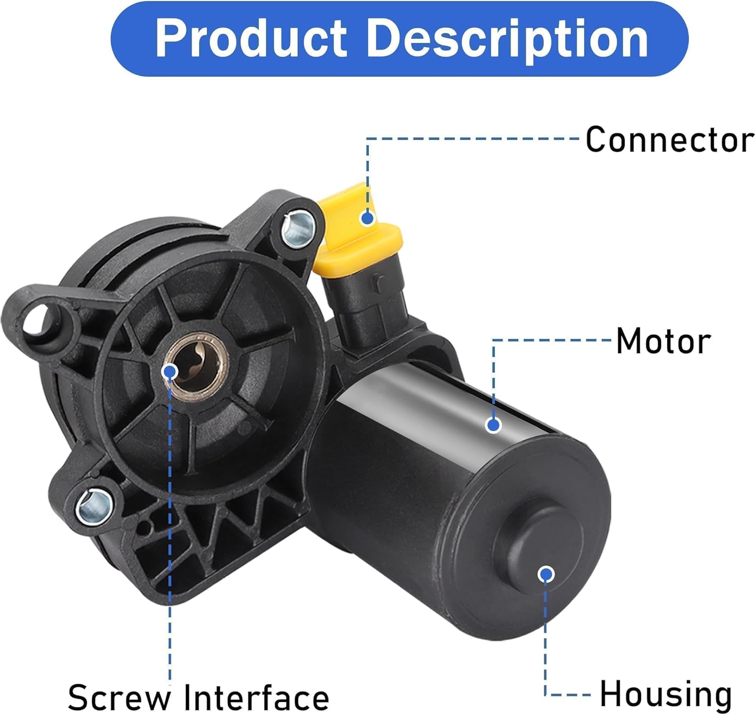 Left & Right Electric Parking Brake Actuator Motor with Sealing Rings Compatible with Ford Edge Fusion Escape Lincoln MKC MKX MKZ 2013-2018 Replace DG9Z2B712A DG9Z2B713A