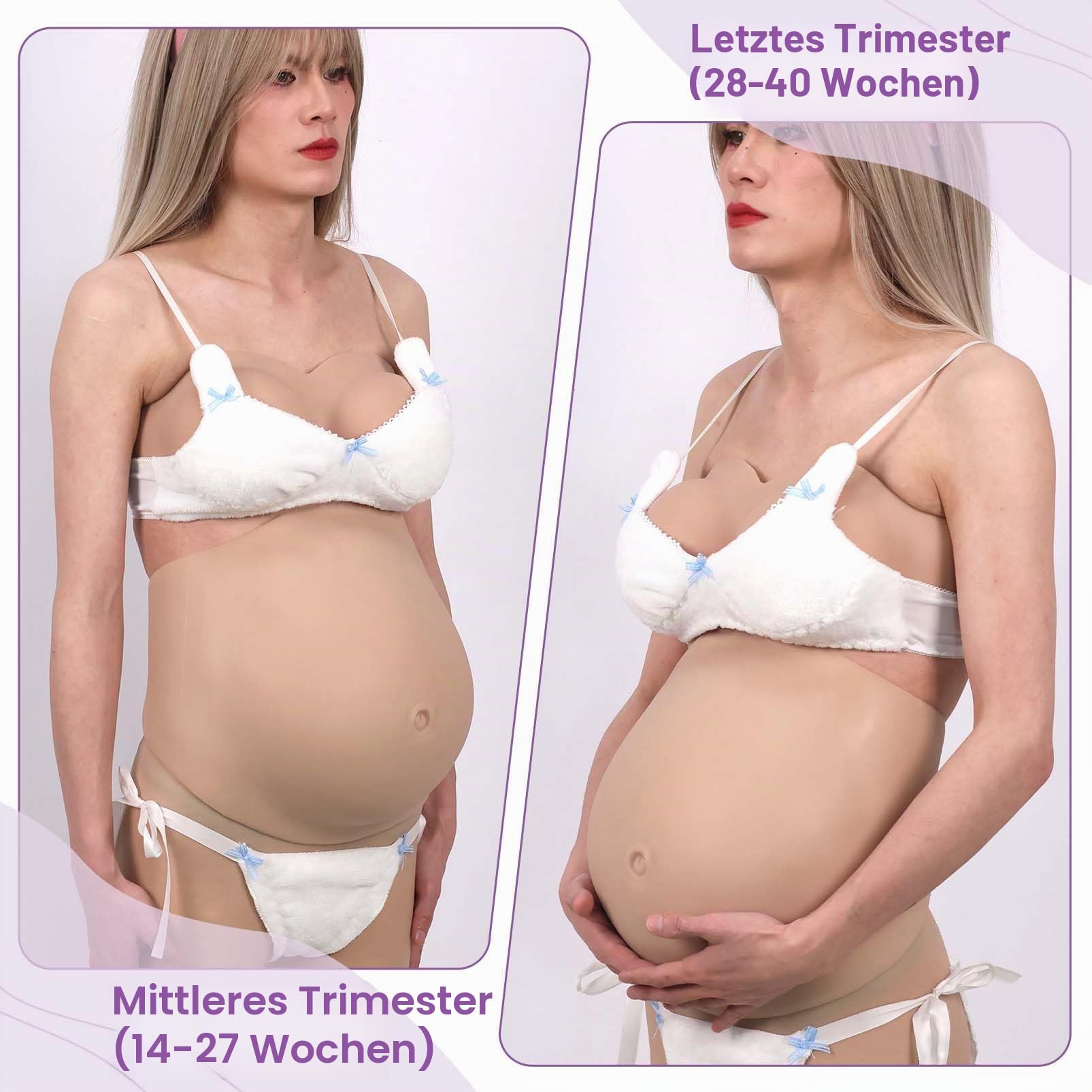 Silikon Schwangerschaftsbauch Mesh Design Falscher Babybauch