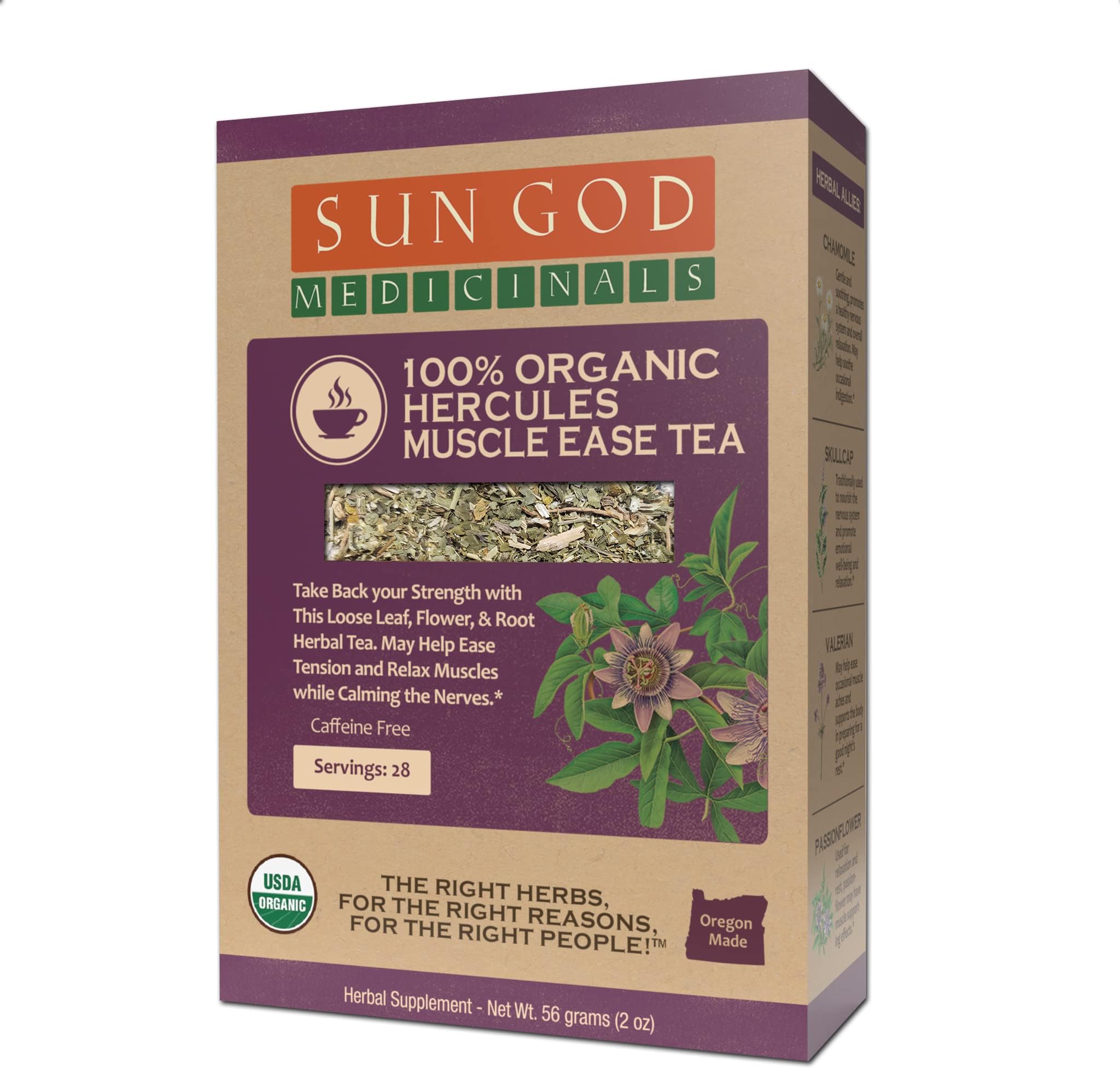 Organic Hercules Herbal Tea - Muscle Support - 2 oz Loose Leaf (20-24 servings)
