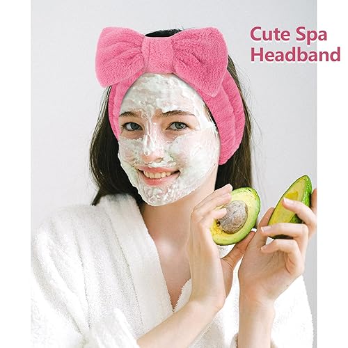 Miniatura 3 de Ondder Juego de 8 diademas de spa para mujer, 8 diademas de tela de rizo para cuidado de la piel, aplicación de maquillaje, lavado de cara y cuidado