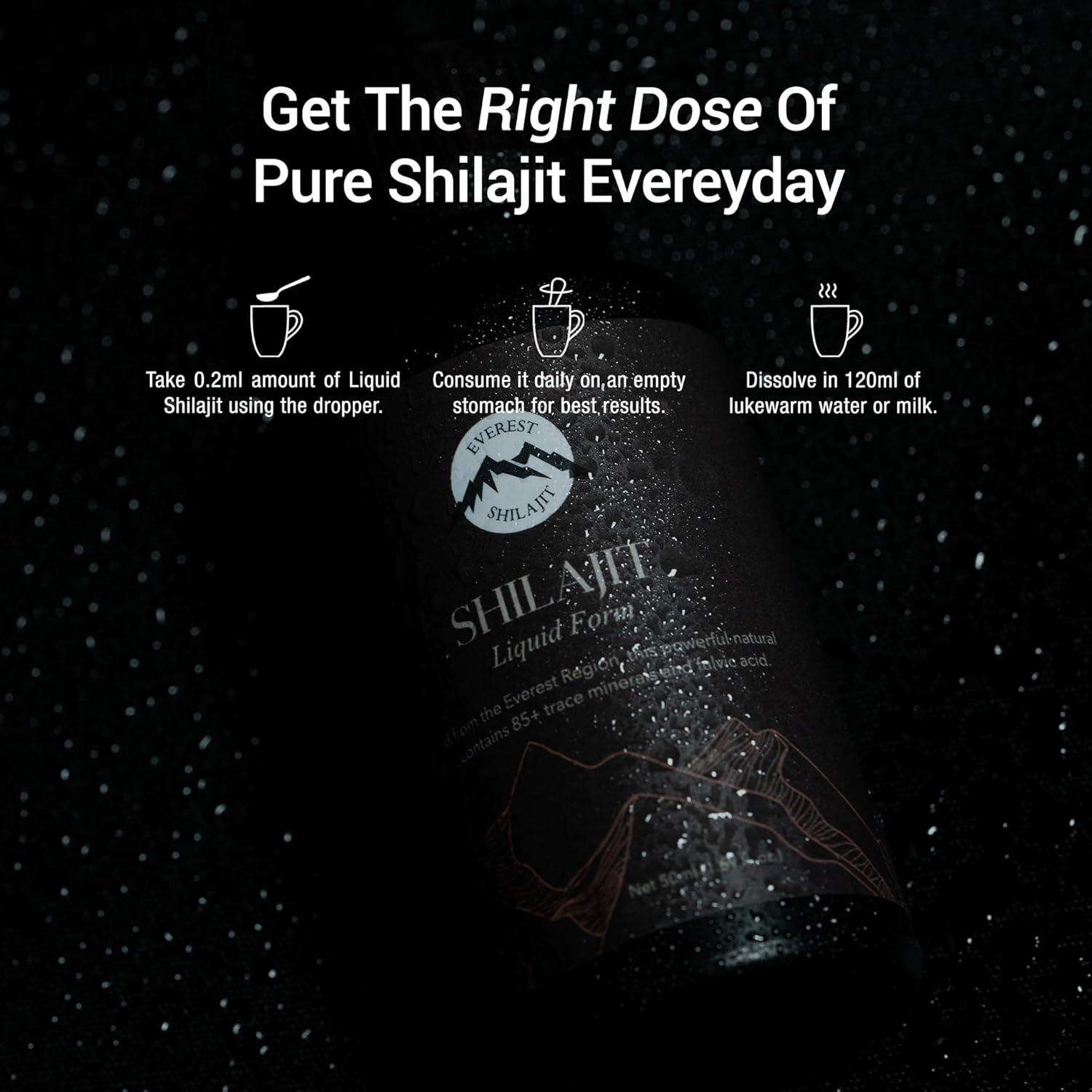 Everest Himalayan Shilajit Liquid Drops | Fast Absorption | 75%+ Fulvic Acid | Easy Dosing | Shilajit Nepal Origin | Natural Energy | 50 ml - Image 6