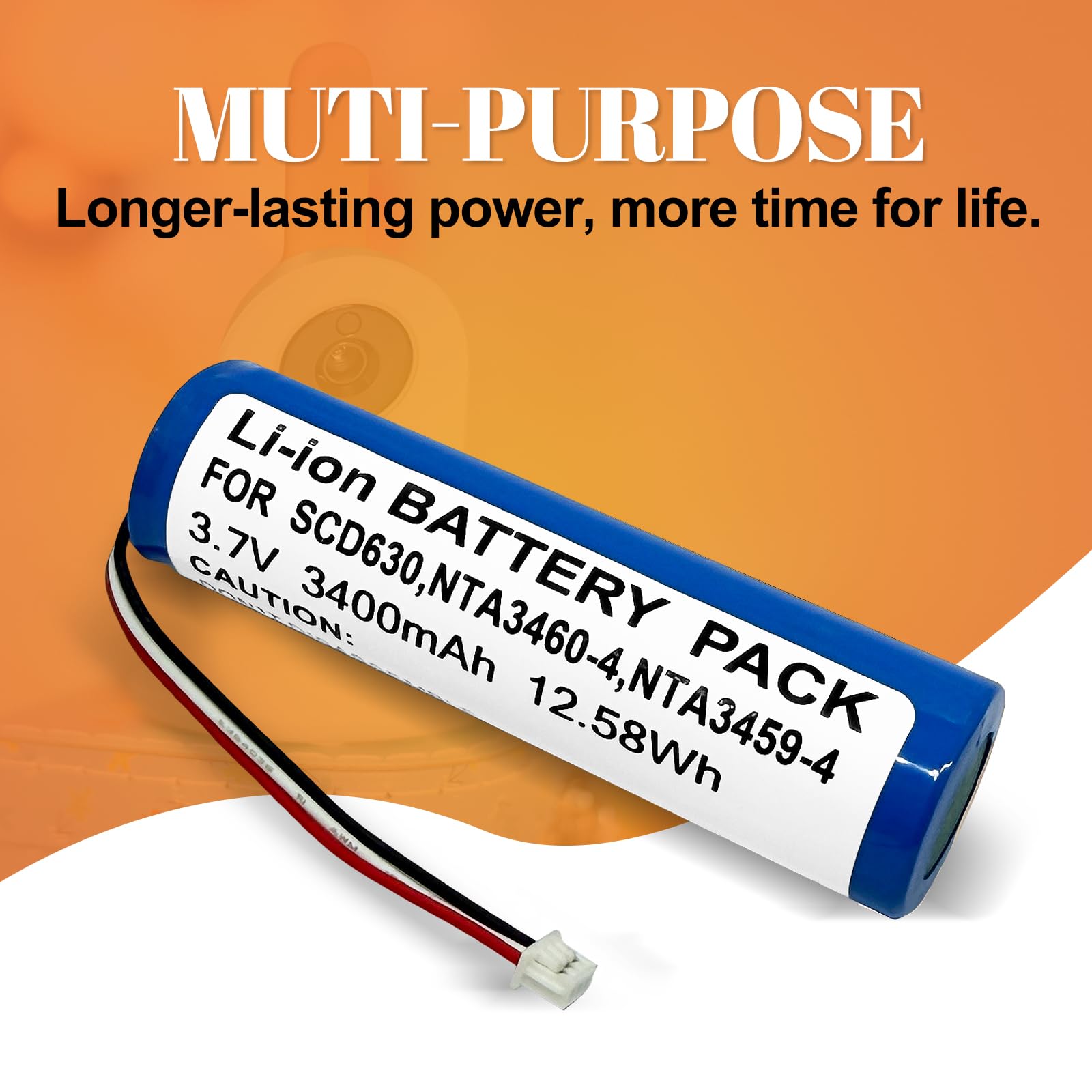 Batterie compatible avec les babyphone Philips Avent SCD620, SCD625, SCD630, SCD831, SCD833, SCD835, SCD841, SCD843, SCD845, etc. Remplace les modèles Philips NTA3460-4, NTA3459-4, 1S1PBL188. 65 à 2