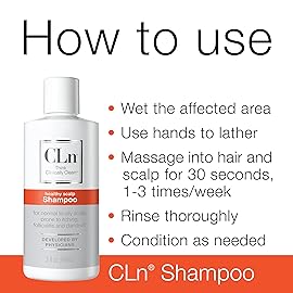 CLn Shampoo with Salicylic Acid - 3 fl oz, Clarifying Anti Dandruff Shampoo for Oily Hair, Itchy or Flaky Scalp Prone to Dandruff, Folliculitis & Seborrheic Dermatitis, Hypoallergenic Formula