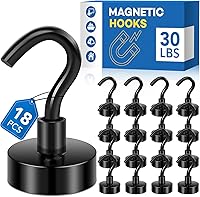 Vista 19 de LOVIMAG Ganchos magnéticos, 50 libras + gancho de imanes 2026 Cruise Cabin Ship Essentials, resistente, negro, fuerte, imán para refrigerador