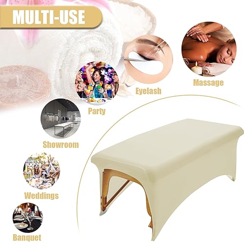 Miniatura 3 de Funda de cama elástica para cama de extensión de pestañas, juego de sábanas protectoras de tratamiento de spa para decoración de cama de pestañas o