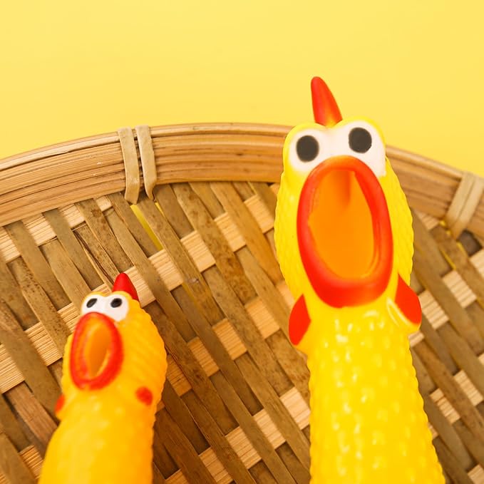 Juguete para Perro MCPINKY Pollo de Goma Chirriante, 3 Piezas miniatura 5